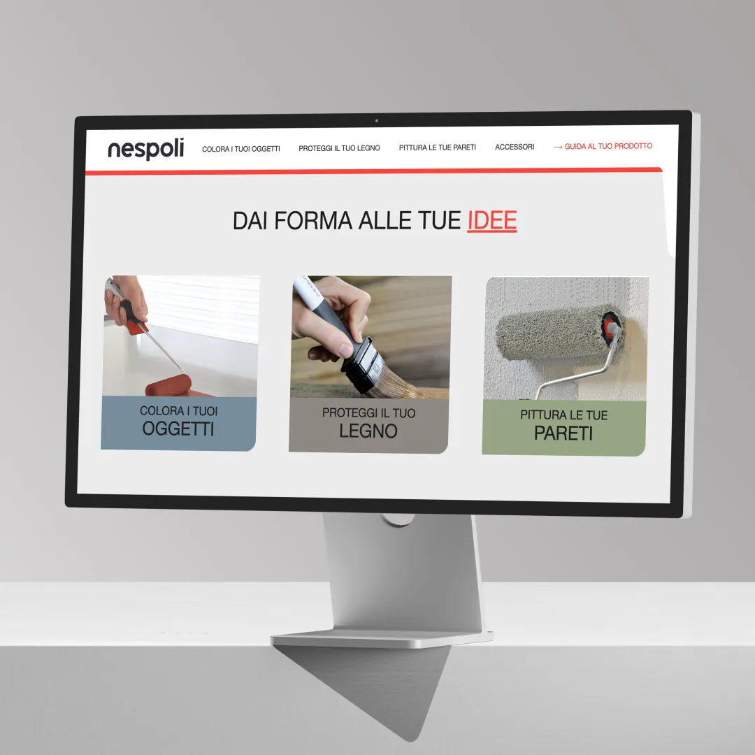 Sito custom per Nespoli, leader nella produzione di pennelli e strumenti per il fai-da-te | Blue Milk per Nespoli